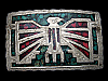 AWESOME VINTAGE 1970s SOUTHWEST STYLE THUNDERBIRD BELT BUCKLE