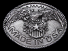 2002 **MADE IN USA** W/ BALD EAGLE & SHIELD BELT BUCKLE
