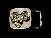 GREAT VINTAGE 1970s RAM'S HEAD/ARIES ZODIAC BELT BUCKLE