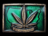 SWEET VINTAGE 1970s U.S. HOMEGROWN MARIJUANA BELT BUCKLE