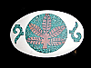 COOL VINTAGE 1970s SOUTHWEST STYLE MARIJUANA LEAF BELT BUCKLE