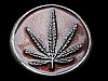 REALLY COOL VINTAGE 1970s **MARIJUANA LEAF** BELT BUCKLE