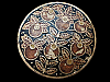 COOL VINTAGE 1970s BOHO STYLE FRUIT TREE CLOISONNE BELT BUCKLE