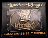 **NOS** VINTAGE 1979 TOLKEIN ***LORD OF THE RINGS - GOLLUM*** SOLID BRASS BUCKLE