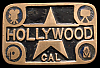 AWESOME VINTAGE 1970s ***HOLLYWOOD*** CALIFORNIA MOVIE LOGOS SOLID BRASS BUCKLE