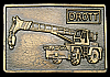 **NOS** VINTAGE 1970s ***DROTT CRANE*** HEAVY EQUIPMENT TOMAHAWK BUCKLE