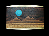 **NOS** AWESOME VINTAGE 1970s MOON OVER MOUNTAINS INLAID ARTWORK BELT BUCKLE