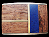 **NOS** COOL VINTAGE 1970s **ABSTRACT ARTWORK** INLAID WOOD & STONE BELT BUCKLE