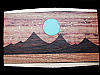 **NOS** FANTASTIC VINTAGE 1970s MOON & STARS DESERT SCENE INLAID ARTWORK BUCKLE!