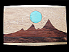 **NOS** COOL VINTAGE 1970s **MOON & STARS DESERT SCENE** INLAID ARTWORK BUCKLE!