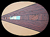 **NOS** FANTASTIC VINTAGE 1970s ABSTRACT ART/FASHION INLAID WOOD & STONE BUCKLE