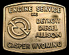 AWESOME VINTAGE 1970s ***DETROIT DIESEL ALLISON*** CASPER WY. SOLID BRASS BUCKLE