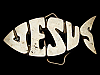 VINTAGE 1970s CUT-OUT **JESUS FISH** SOLID BRASS BUCKLE