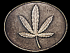 NOS REALLY COOL VINTAGE 1970s MARIJUANA LEAF BELT BUCKLE