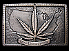 NOS VINTAGE 1970s **U.S. HOMEGROWN MARIJUANA** BELT BUCKLE