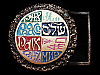 NOS VINTAGE 1970s HIPPIE STYLE PEACE IN MANY LANGUAGES SOLID BRASS BUCKLE