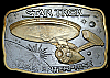AMAZING VINTAGE 1983 STAR TREK ****U.S.S. ENTERPRISE**** SILVER/GOLD BUCKLE