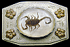 AMAZING VINTAGE 1960s ***REAL SCORPION*** GERMAN SILVER TROPHY STYLE BUCKLE
