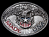 **MADE IN USA** (EAGLE W/ US-THEMED SHIELD) BELT BUCKLE