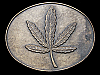 REALLY GREAT VINTAGE 1970s *MARIJUANA LEAF* POT BELT BUCKLE
