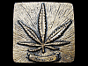 NOS VINTAGE 1970s ****JAMAICAN MARIJUANA LEAF**** POT BELT BUCKLE