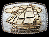 **U.S.S. CONSTITUTION** SAILING SHIP COMMEMORATIVE NAVY BELT BUCKLE