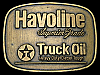 **NOS** VINTAGE 1970s ***TEXACO*** HAVOLINE SUPERIOR GRADE TRUCK OIL BELT BUCKLE