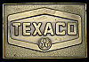 **NOS** VINTAGE 1970s ***TEXACO*** LOGO OIL & GAS BELT BUCKLE