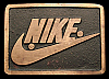 AWESOME VINTAGE 1970s ***NIKE*** SWOOSH SOLID BRASS SPORTS BUCKLE