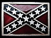 COLORFUL VINTAGE 1982 ***CONFEDERATE FLAG*** BELT BUCKLE