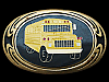 REALLY NICE VINTAGE 1983 SCHOOL BUS SOLID BRASS BELT BUCKLE