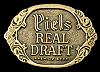 **NOS** VINTAGE 1970s ***PIELS*** REAL DRAFT PREMIUM BEER BELT BUCKLE