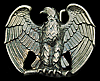 **NOS** COOL VINTAGE 1970s CUT-OUT ***BALD EAGLE*** PEWTER FASHION BUCKLE