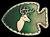 **NOS** COOL VINTAGE 1970s CUT-OUT ***ARROWHEAD w/ BUCK DEER HEAD*** BUCKLE