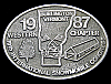 *NOS* VINTAGE 1987 **INTERNATIONAL SNOWMOBILE CONGRESS** WESTERN CHAPTER BUCKLE