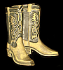 **NOS** VINTAGE 1970s CUT-OUT ***COWBOY BOOTS*** BELT BUCKLE