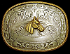 AWESOME 1980s CHAMPION ***HORSE HEAD*** RODEO COWBOY HORSE SHOW TROPHY BUCKLE