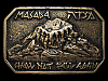 VINTAGE 1970s MASADA SHALL NOT FALL AGAIN SOLID BRASS BELT BUCKLE
