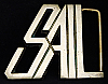 **NOS** COOL VINTAGE 1970s CUT-OUT ***SAIL*** BOAT WIND SOLID BRASS BUCKLE