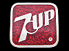 COOL VINTAGE 1970s 7-UP SODA FOUNTAIN DRINK BELT BUCKLE