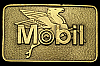 **NOS** VINTAGE 1970s ***MOBIL*** PEGASUS FLYING HORSE LOGO OILFIELD BUCKLE
