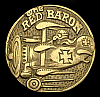 AWESOME VINTAGE 1970s **THE RED BARON** CARTOON SOLID BRASS BUCKLE