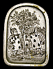 AWESOME 1974 ALICE IN WONDERLAND ***CARDS PAINTING ROSES*** PEWTER BUCKLE