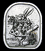 AWESOME 1974 ALICE IN WONDERLAND ***THE WHITE RABBIT*** PEWTER BUCKLE