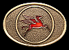 **NOS** VINTAGE 1970s ***MOBIL*** PEGASUS LOGO OILFIELD BUCKLE