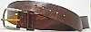 1970s VINTAGE **HIPPIE** SMOOTH BROWN LEATHER BELT - 38