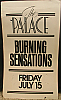 1984 BURNING SENSATIONS @ THE PALACE CONCERT POSTER