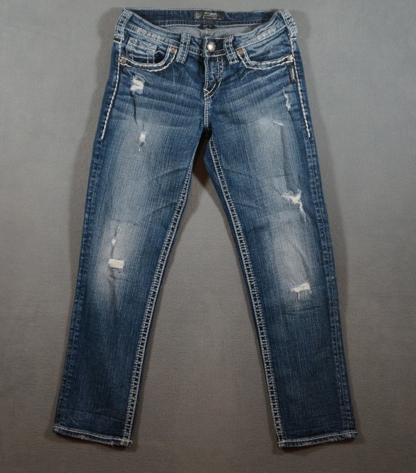 silver capri pants